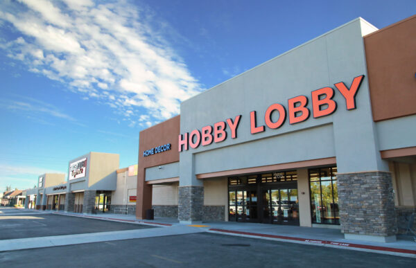 Hobby Lobby storefront on sunny day